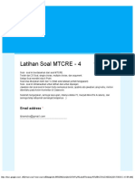 Latihan Soal MTCRE - 4