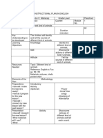 Instructional Plan in English