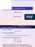 Ternary Quadratic Forms: William C. Jagy