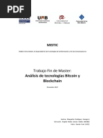 Analisis de Tecnologias Bitcoin y Blockchain Trabajo de Fin de Master