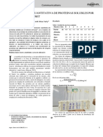 Informe: Determinación Cuantitativa de Proteinas Solubles Por El Método de Biuret