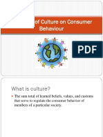 Influence of Culture On Consumer Behaviour