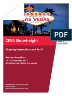 Ceva Shipping Instructions and Tariff