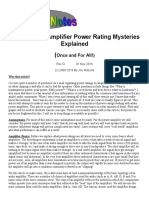 Undertsanding Power Amplifier Power Ratings