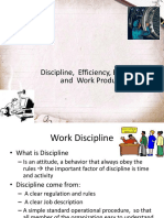 Discipline Efficiency Effectivity and Work Productivity