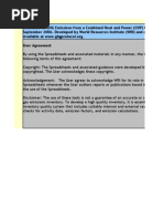 Allocation of GHG Emissions From A Combined Heat and Power (CHP) Plant. Version 1.0. User Agreement