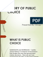 Theory of Public Choice: Presented By: Group 1