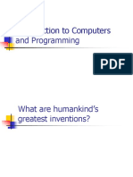 Introduction To Computers and Programming