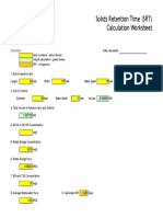 Solid Retention Time Calc Sheet