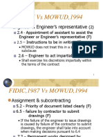 FIDIC Vs MOWUD