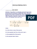 Que 5 - Bond Mathematics