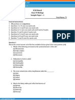 ICSE Board Class VI Biology Sample Paper - 1: Time: 2 Hrs Total Marks: 75 General Instructions