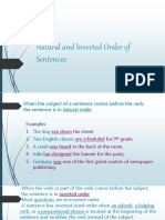 Natural and Inverted Order of Sentences