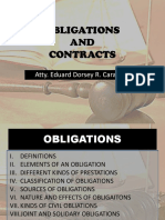 Obligations AND Contracts: Atty. Eduard Dorsey R. Caratao