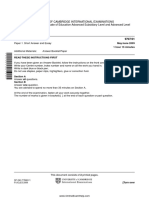 University of Cambridge International Examinations General Certificate of Education Advanced Subsidiary Level and Advanced Level