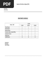 Manpower Schedule Sample