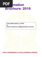 Information Brochure: 2019: For A Promising & Challenging Career