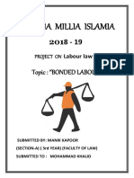 Jamia Millia Islamia: PROJECT ON Labour Law