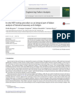 In-Situ NDT Testing Procedure As An Integral Part of Failure Analysis of Historical Masonry Arch Bridges