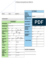 Ficha Tecnica Mantenimiento