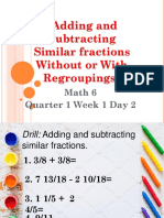 Adding and Subtracting Dissimilar Fractions Day 2