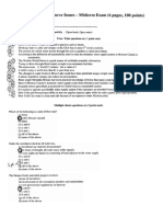 ESC 364 - Water Resource Issues - Midterm Exam (6 Pages, 100 Points)