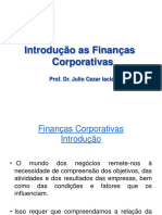 1a. Aula Int As Finanças Corporativas