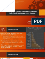 Design of Disaster Crisis Center Function Based On Crisis Management Concept