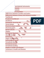 Classification of Periodontal Instruments