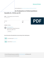 Pharmacognostic Evaluation of Alternanthera Sessilis (L.) R.BR - ex.DC