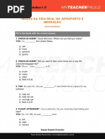 Inglês Da Vida Real No Aeroporto E Imigração: Fill in The Blank With The Correct Answer