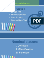 Nominal Clause (That Clause & Interrogative Clause)