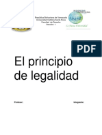 El Principio de Legalidad