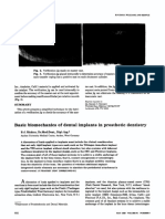 Basic Biomechanics of Dental Implants in Prosthetic Dentistry