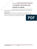 Module - 2: Geodetic Surveying and Theory of Errors