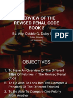 Overview of The Revised Penal Code Book 2: By: Atty. Debbie G. Dulay-Del Val