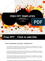 Grunge Circle With CMYK Ink Splashes PowerPoint Templates Standard