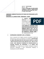 Recurso de Apelacion de Desafiliacion de La Afp Mauro Inocente Morales