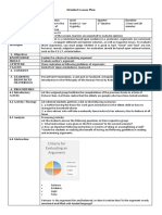 Criteria For Evaluating An Argument: Detailed Lesson Plan