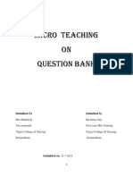 Micro Teaching ON Question Bank