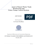 Development of Smart Water Tank Monitoring and Water Pump Control System