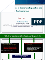 Advanced Topics in Membrane Separation and Electrophoresis: Class 1 To 4