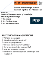 Defination of " Epistemology"