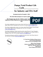 Infusion Pumps Total Product Life Cycle Guidance For Industry and FDA Staff