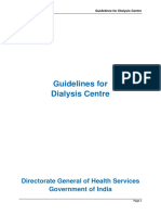 Guidelines For Dialysis Centre: Directorate General of Health Services Government of India