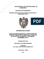 Tesis: "Evaluación Ecográfica A Gestantes Del Tercer Trimestre de Embarazo. Hospital de Apoyo de San Miguel. Setiembre - Noviembre. 2015"