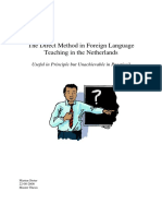 The Direct Method in Foreign Language Teaching in The Netherlands