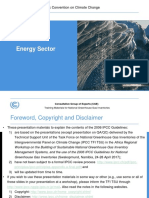 Energy Sector: Training Materials For National Greenhouse Gas Inventories