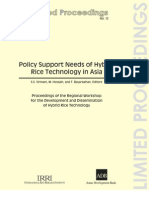 Policy Support Needs of Hybrid Rice Technology in Asia 