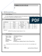 Curriculum Vitae: Pradeep Kumar Dahayat